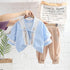 Handsome Tang Style Long Sleeved Three Piece Casual Pants Set